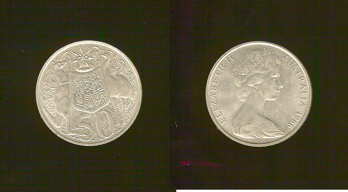 Australian 50 cents 1966 BU